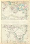 1851 Black Map of Egypt, Arabia and Asia Minor