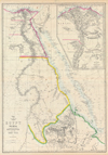 1858 Dispatch Atlas Map of Egypt, Nubia, Abyssinia and the Red Sea