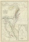 1850 Delamarche Map of Egypt and Palestine or Holy Land under Solomon