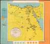 1959 Kaniel Pictorial Tourist Map of Egypt