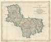 1854 Pharoah Map of Warangal and Karimnagar Districts of Telangana, India