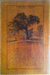1876 Prang Veneer View of the Great Elm on Boston Common, printed on wood from the Great Elm