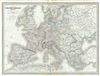 1860 Dufour Map of Europe and The French or Napoleonic Empire