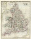 1835 Hall Map of England and Wales