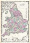1861 Johnson Map of England and Wales