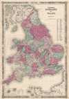 1865 Johnson Map of England and Wales