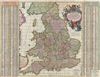 1695 Visscher and Overton Map of England and Wales
