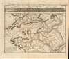 1752 Buache Map of the Sea Floor of the English Channel