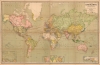 1892 G. Lang Wall Map of the World on Mercator Projection