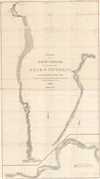 1835 Williams Map of a Proposed Route for Canal Between Lakes Erie and Ontario