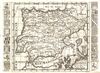1700 Martineau Map of Spain and Portugal