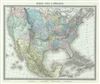 1874 Tardieu Map of the United States and Mexico