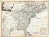 1785 Delamarche Map of the United States showing Jefferson's Proposed States