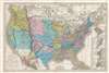 1848 Tardieu Map of The United States during the Mexican-American War