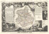 1852 Levasseur Map of the Department D'Eure Et Loir, France (Loire Wine Region)