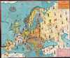 1932 Chocolates Jaime Boix Trading Card Pictorial Map of Europe