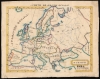 1834 Lucy Durfee Manuscript Schoolgirl Map of Europe