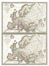 1830 Lapie Map of Europe after the Barbarian Invasions