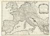 1768 Kitchin Map of Europe under Charlemagne