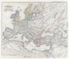 1854 Spruner Map of Europe under Charlemagne