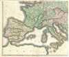 1817 Thomson Map of Spain, Portugal, France, Italy, Austria, and Germany