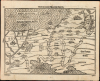 1581 / 1608 Bünting Woodcut Map of the Peregrination of Israel