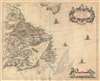 1662 Blaeu Map of Eastern Canada: Newfoundland, Nova Scotia, Labrador