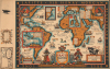 1938 Harbold Pictorial Map of the World and its Pirates (Printers Proof)