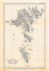 1873 Weller Map of the Faroe Islands