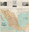 1904 Mexican Central Railway Railroad Tourist Map of Mexico