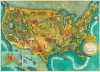 1960 Pictorial Map of the United States / 1960 Presidential Election Fact Sheet