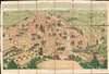 1900 Tarchi and Pineider Pictorial City Map or Plan of Florence, Italy