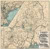 1899 'Boston and Maine Railroad Map' of Maine and New Hampshire Hunting