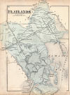 1873 Beers Map of Flatlands, Brooklyn, New York City (Jamaica Bay, Canarsie)