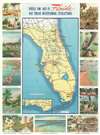 1941 American Automobile Association Pictorial Road Map of Florida