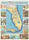 1942 American Automobile Association Pictorial Road Map of Florida