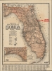 1922 Clason Map of Florida Promoting Daytona Beach
