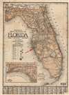 1922 Clason Map of Florida promoting Bradenton