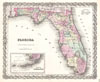 1855 Colton Map of Florida