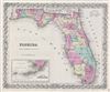 1856 Colton Map of Florida