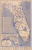 1945 Dolph Map of Florida Emphasizing Highways