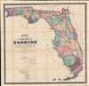 Drew's New Map of the State of Florida Showing the Progress of the U.S. Surveys, the Completed and Projected Railroads, the Different Railroad Stations and Growing Railroad Towns, the New Towns on the Rivers and Interior, and the New Counties up to the Year 1867. - Main View Thumbnail