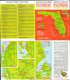 1975 Florida Attractions Association Tourist Map of Florida