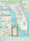 1956 General Drafting Pictorial Map of Florida