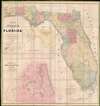 1846 Goldsborough Map of Florida during Seminole Wars
