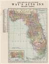 1915 Hammond Pocket Map of Florida