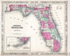 1863 Johnson Map of Florida