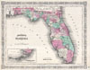 1866 Johnson Map of Florida