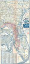 1893 Matthews Northrup Central and Peninsular Railroad Map of Florida
