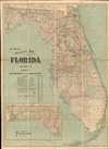 1917 Matthews Northrup Sectional Map of Florida